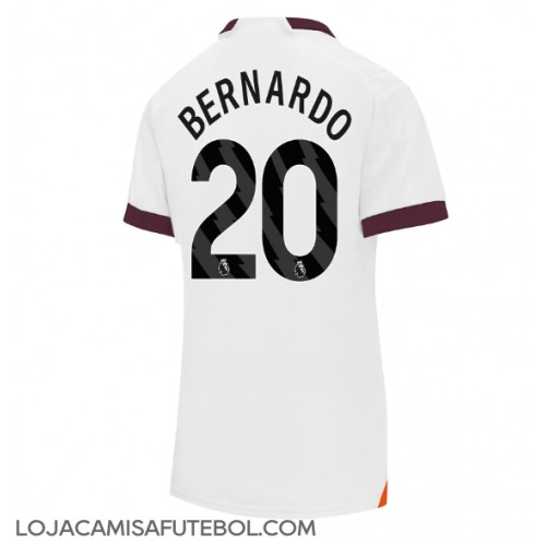 Camisa de Futebol Manchester City Bernardo Silva #20 Equipamento Secundário Mulheres 2023-24 Manga Curta